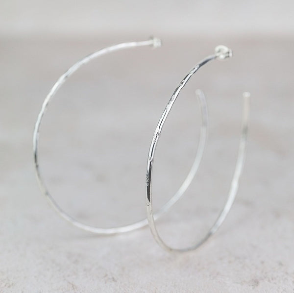 Sterling Silver Hoop Earrings - Large