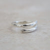 Sterling Silver Hammered Wrap Around Thumb Ring
