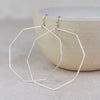 Sterling Silver Geo Octagon Earrings