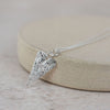 Sterling Silver Long Heart Charm Pendant