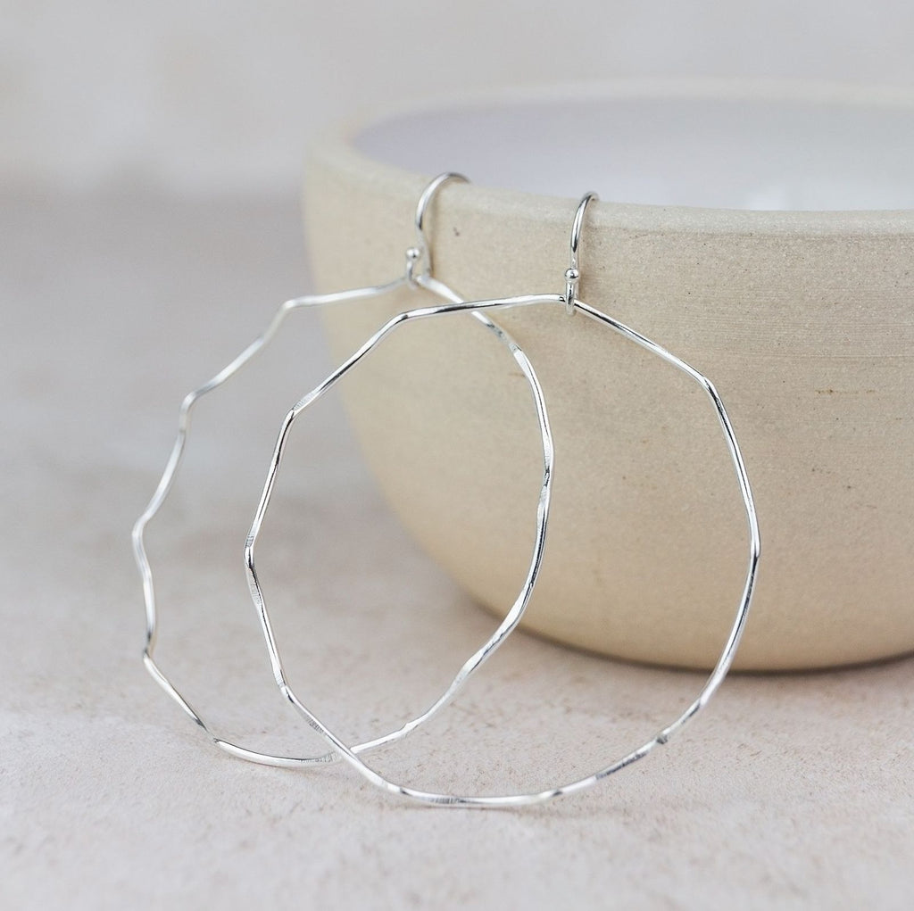 Sterling Silver Geo Wave Earrings