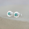 Sterling Silver Boho Disc Stud