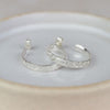 Sterling Silver Lace Hoops - Large
