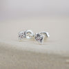 Sterling Silver Mini Diamond Studs