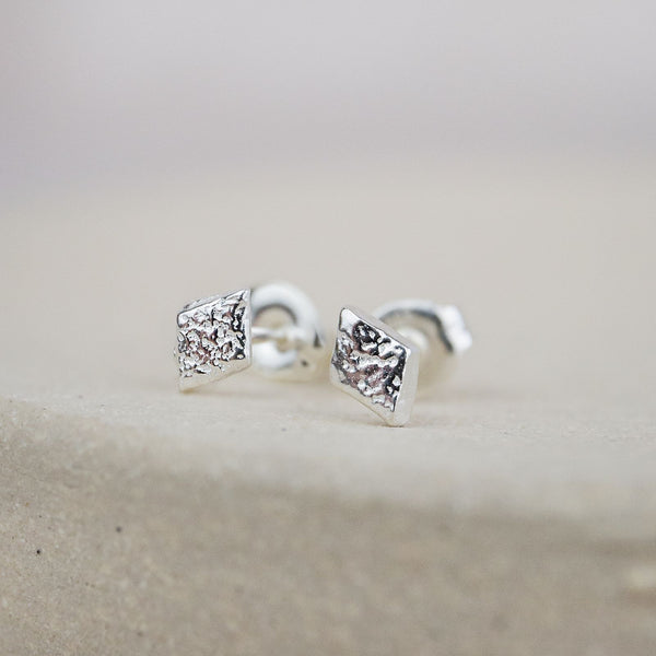 Sterling Silver Mini Diamond Studs