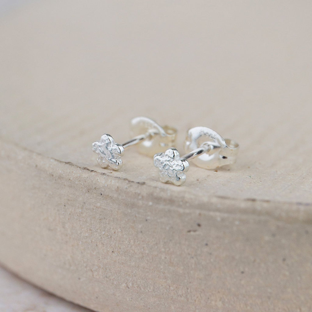 Sterling Silver Mini Flower Studs