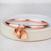 Copper Heart Charm Bangle
