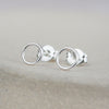 Sterling Silver Mini Geo Circle Studs