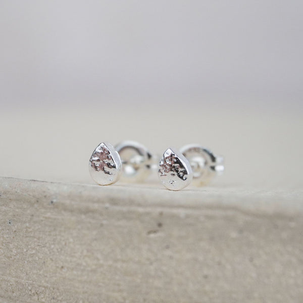 Sterling Silver Teardrop Mini Studs