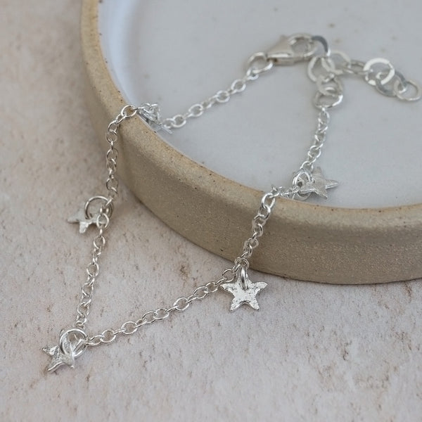 Sterling Silver Star Charm Bracelet