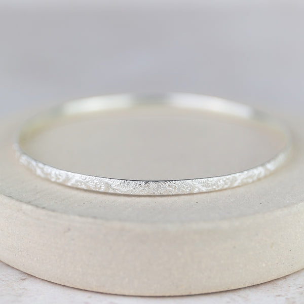 Sterling Silver Lace Bangle