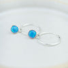 Sterling Silver Gemstone Hoops