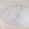 Sterling Silver Short Circle Charm Necklace
