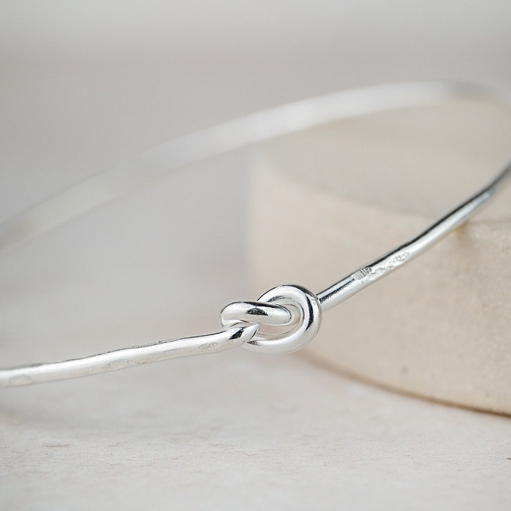 Sterling Silver Love Knot Bangle