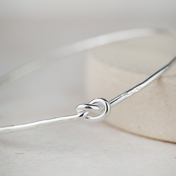 Sterling Silver Love Knot Bangle
