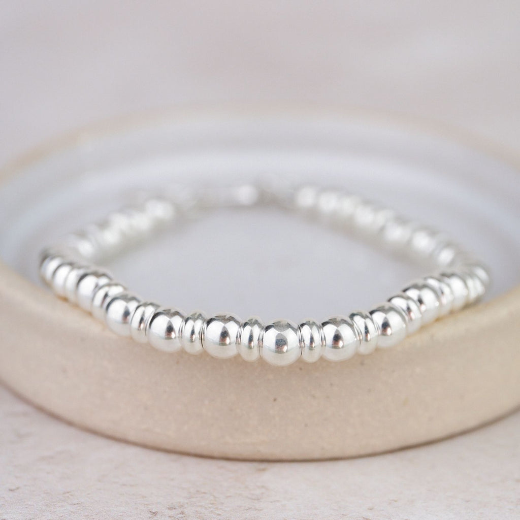 Sterling Silver Two Bead Bracelet