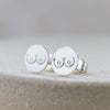 Sterling Silver Stamped Studs