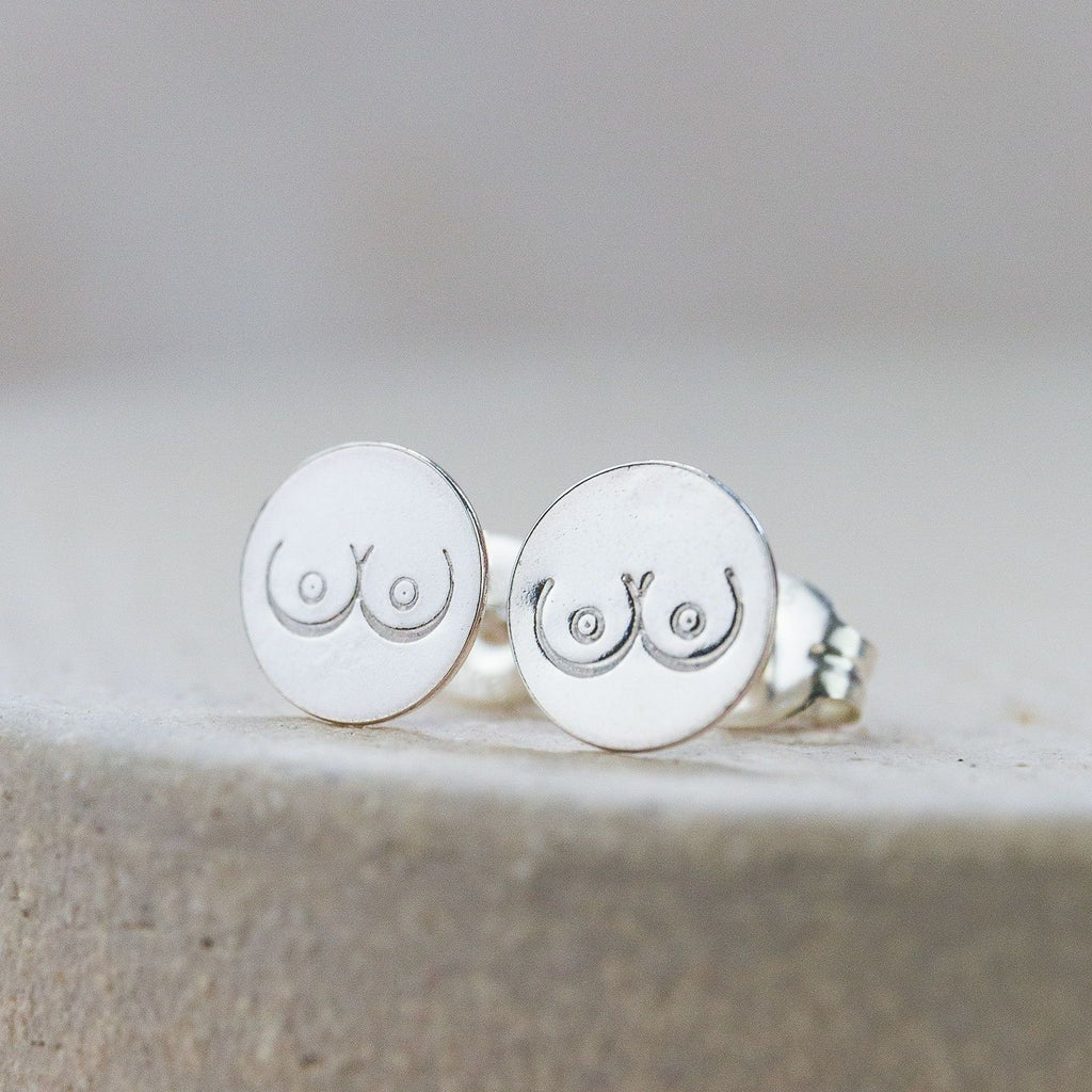Sterling Silver Stamped Studs