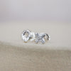 Sterling Silver Mis -Match Mini Hugs and Kisses Studs