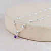 Sterling Silver Birthstone Satellite Chain Anklet