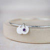 Sterling Silver Gemstone Boho Bangle