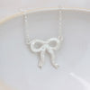 Sterling Silver Bow Necklace