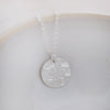 Sterling Silver Large Textured Circle Pendant