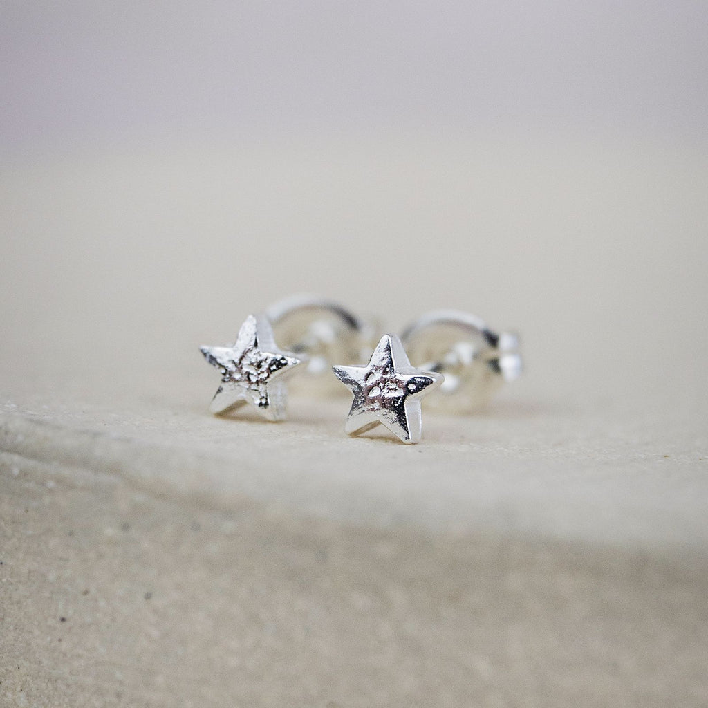 Sterling Silver Mini Star Studs