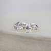 Sterling Silver Mis-Match Mini Moon and Star Studs