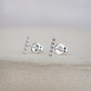 Sterling Silver Mini Dotty Stick Studs