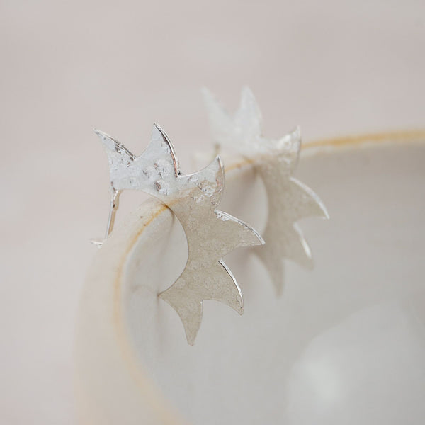 Sterling Silver Sunburst Earrings