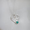 Sterling Silver Heart and Semi Precious Pendant