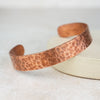 Wide Unisex Hammered Copper Cuff