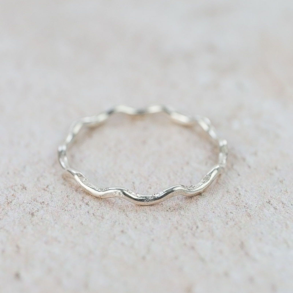 Sterling Silver Geo Wave Ring