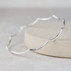 Sterling Silver Geo Wave Bangle