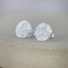 Sterling Silver Textured Circle Studs