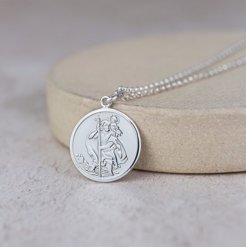 Silver St Christopher Pendant