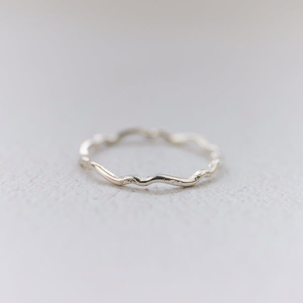 Sterling Silver Geo Scroll Stacking Ring
