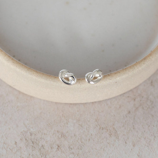 Sterling Silver Love Knot Studs